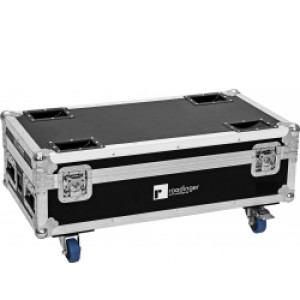 Roadinger Flightcase 6x AKKU IP UP-4 Plus HCL Spot WDMX with charging function