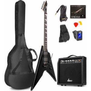 GigKit Elektrisk Guitar Pakke Rock Style Sort TILBUD NU
