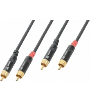 Phonokabel "god kvalitet" 2x RCA-han til 2x RCA-han, sort 1.5m TILBUD kabel mand