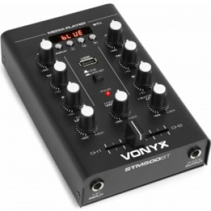 Lille 2-kanals mixer med MP3/USB og Bluetooth, STM500BT TILBUD NU