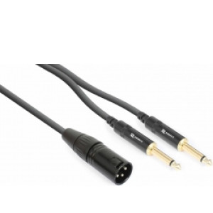 CX56-1 Kabel XLR Han - 2x 6.3 Mono 1.5m TILBUD NU