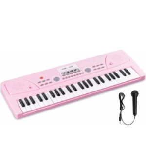 KD49P 49-Tangenters Elektronisk Keyboard – Pink med Batteri TILBUD NU
