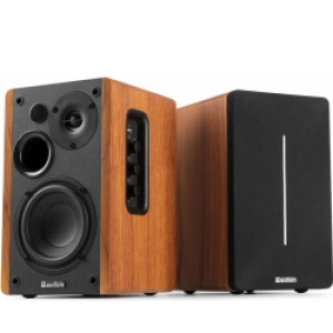 KS01B Active Bookshelf Speaker Set 120W BT Wood TILBUD NU