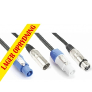 CX05-3 Audio Combi Kabel Powerconnector B - XLR F / Powerconnector A - XLR M 3,0