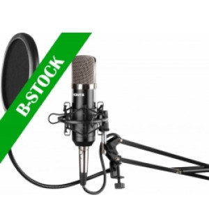 Studio Set / Condensor microphone with stand and popfilter "B-STOCK" TILBUD NU