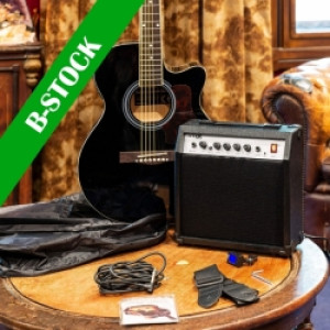 ShowKit Electric Acoustic Guitar Pack Black "B-STOCK" TILBUD NU