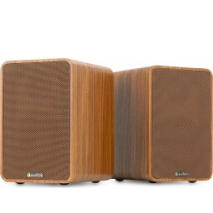 KS10 Active Bookshelf Speaker Set 120W BT Wood TILBUD NU