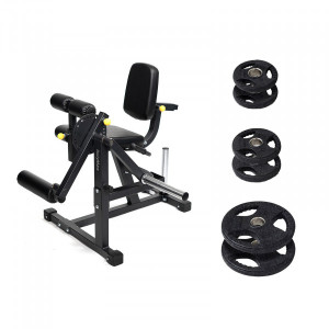 BodyMax Leg Extension and Curl Machine Leg Ext/Curl + 35kg Cast Plates