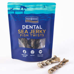 Fish4Dogs Dental Sea Jerky Fish Twists Premi Snack per Cani 100 g