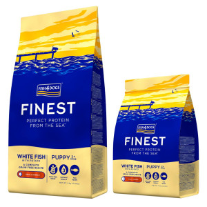 Fish4Dogs Finest Puppy SMALL Pesce Bianco