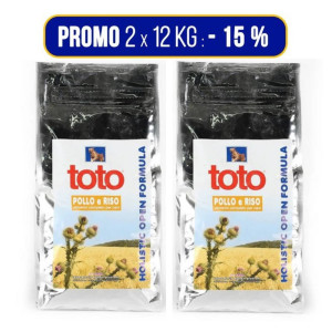 Toto PROMO 2 x 12 Kg Holistic Open Formula Pollo e Riso per Cani (€ 58,40 A SACCO)