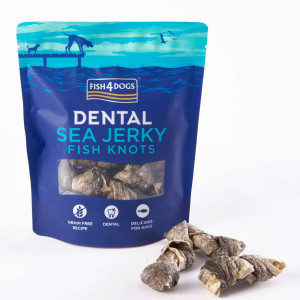 Fish4Dogs Dental Sea Jerky Fish Knots Premi per Cani 100 g