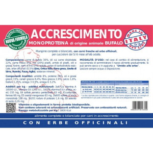 Vetline Vet Line Accrescimento Monoproteico Bufalo per Cuccioli 3 Kg