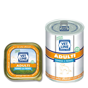 Vetline Vet Line Umido Tonno e Patate per Cani Adulti Monoproteico 150 gr