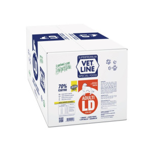 Vetline Vet Line Adulti LD Anatra Grain Free Monoproteico per Cani Adulti 12Kg (4x3Kg)