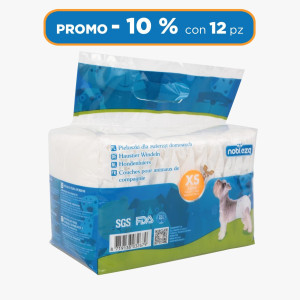 Nobleza Pannolini per Cani Igienici Usa e Getta Promo 12 Confezioni XS-12pacchi