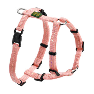 Hunter Pettorina ad H per Cani Tripoli in Nylon Rosa Riflettente XS-S (torace 37-52cm)