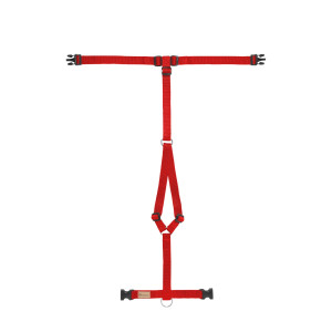 Haqihana Pettorina ad H Rosso in Nylon per Cani XL (torace 85-130cm)