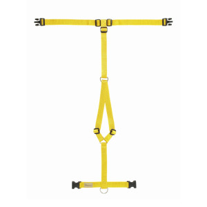 Haqihana Pettorina ad H Yellow in Nylon per Cani S (torace 50-75cm)