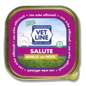 Vetline Vet Line Salute Agnello con Patate 150 g Alimento Umido Monoproteico per Cani