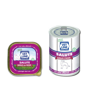 Vetline Vet Line Salute Bufalo con Patate Alimento Umido Monoproteico per Cani 400 gr