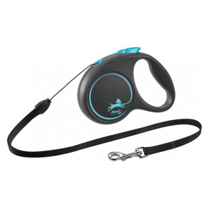 Flexi Guinzaglio per Cani in Corda M 5 mt fino a 20 Kg Black Design Blu