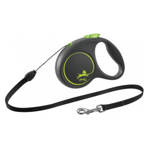 Flexi Guinzaglio per Cani in Corda M 5 mt fino a 20 Kg Black Design Verde