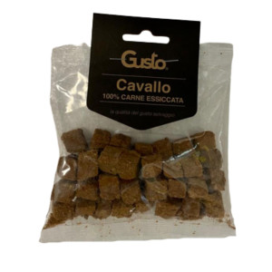 Gusto Snack Cubetti Monoproteici 100% Carne di Cavallo Essicata per Cani 100 g