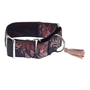Ferribiella Collare Martingala per Cani Kami Collection Regolabile Nero M 5x32-46cm