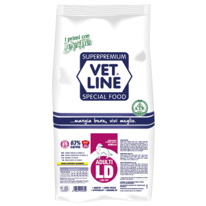 Vetline Vet Line Linea LD Agnello per Cani Adulti 12Kg (4x3Kg)