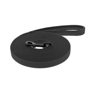 Ferribiella Guinzaglio Lunghina per Cani Fun Flat Nera 2cm-6mt