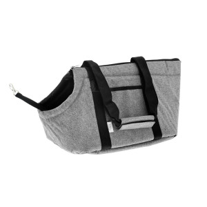 Ferribiella Borsa Trasportino per Cani Mondo Grigia 38 x 25 x 25 cm