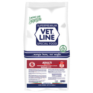 Vetline Vet Line Bufalo per Cani Adulti di Piccola Taglia Monoproteico 12,5 Kg