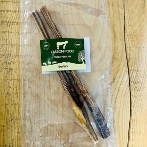 Fasson Food Nervo di Bue Verga di Toro Filiera Piemontese Masticativo Naturale per Cani 30cm 2 pezzi