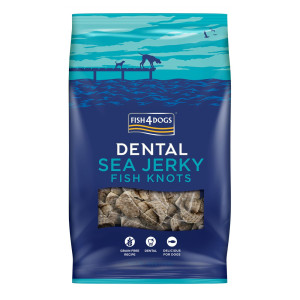 Fish4Dogs Dental Sea Jerky Fish Knots Premi Snack per Cani 500 g