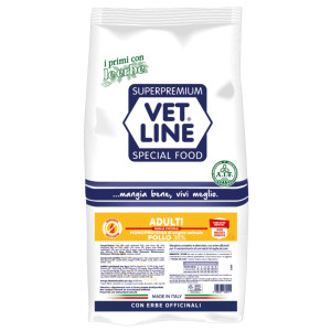 Vetline Vet Line Pollo per Cani Adulti di Piccola Taglia Monoproteico 800 gr