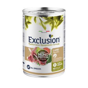 Exclusion Mediterraneo Monoproteico Noble Grain Adult All Breeds Agnello per Cani Adulti 400 g
