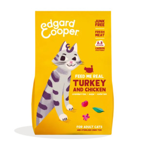 Edgard &amp; Cooper Edgard & Cooper Alimento Secco Grain Free Tacchino e Pollo Freschi per Gatti Adulti 325 g