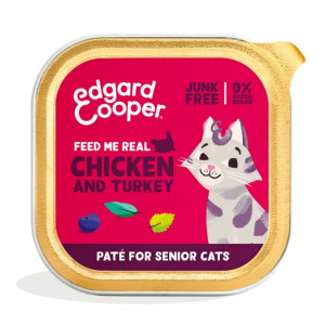 Edgard &amp; Cooper Edgard & Cooper Umido Pate' Pollo e Tacchino per Gatti Senior 85 g