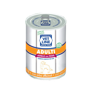 Vetline Vet Line Umido Adulti Agnello e Patate per Cani Adulti 400 gr
