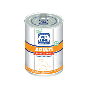 Vetline Vet Line Umido Adulti Anatra e Patate per Cani Adulti 400 gr