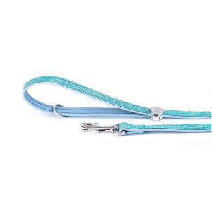MyFamily Guinzaglio per Cani in Similpelle Turchese 110 x 1,2 cm Saint Tropez