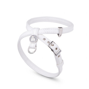 MyFamily Pettorina in Similpelle per Cani Bianca Saint Tropez S (42-48cm)