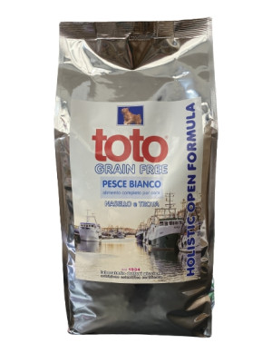 Toto 4 Kg Holistic Open Formula Pesce Bianco Nasello e Trota Grain Free per Cani