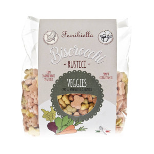 Ferribiella Biscotti per Cani Biscrocchi Rustici Veggies 800 g