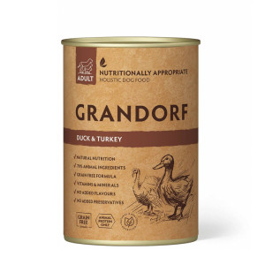 Grandorf Adult Anatra e Tacchino Alimento Umido Completo per Cani Adulti 400 g