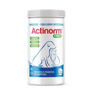 Ceva SCADENZA 07/2026 Actinorm Pro per Cani e Gatti 60 Compresse per Benessere ed Equilibrio Intestinale