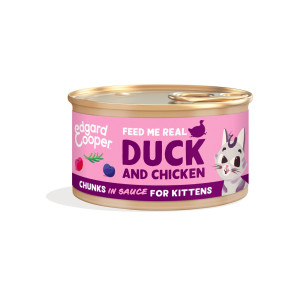 Edgard &amp; Cooper Edgard & Cooper Bocconcini in Salsa Anatra e Pollo per Gattini Kittens 85 g