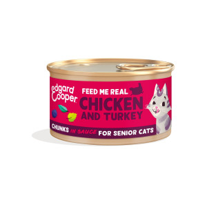 Edgard &amp; Cooper Edgard & Cooper Bocconcini Pollo e Tacchino in Salsa per Gatti Senior 85 g