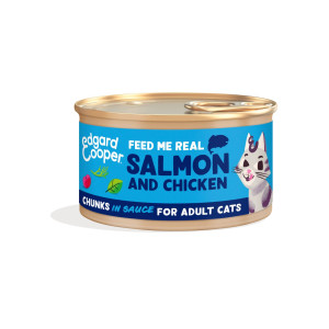 Edgard &amp; Cooper Edgard & Cooper Bocconcini Salmone e Pollo in Salsa per Gatti Adulti 85 g